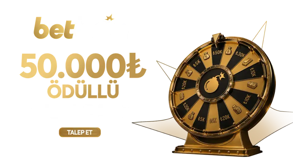 Betbom 50.000 ₺ Şans Çarkı kampanya görseli